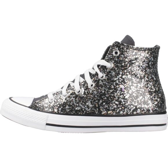 NWT Converse Unisex Big Kid Chuck Taylor All Star Glitter Sneaker, Black 4.5 - Picture 2 of 7